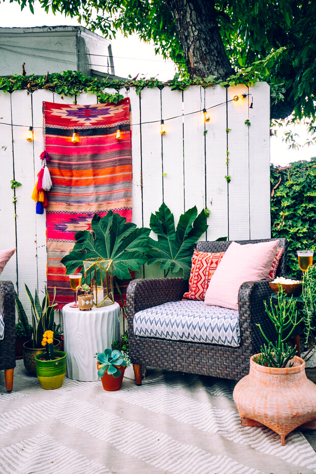 bohemian decor outside