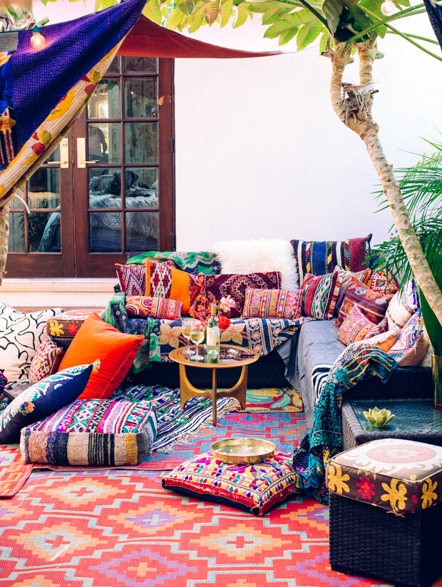 bohemian outdoor decor