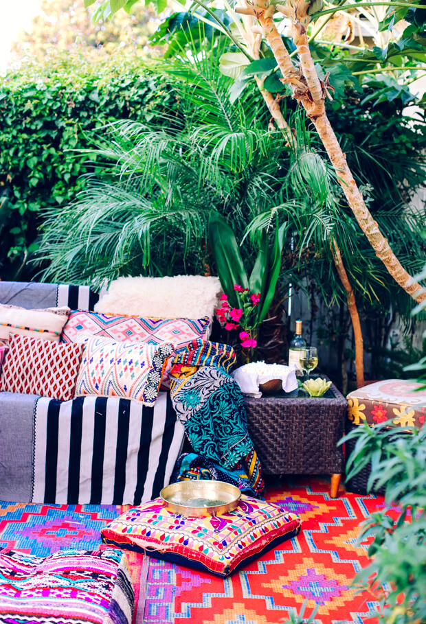 bohemian outdoor decor