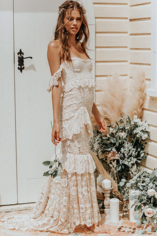 romantic boho wedding dresses