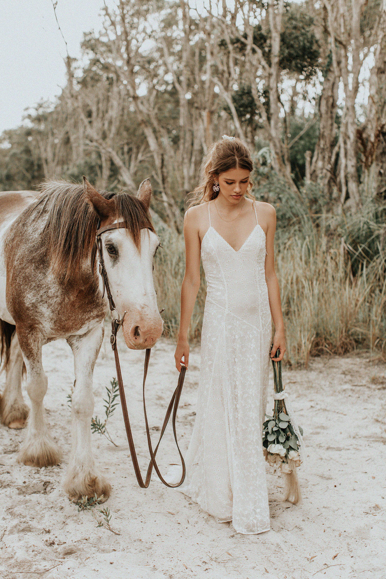 The most romantic boho  wedding  dresses  every bride will 