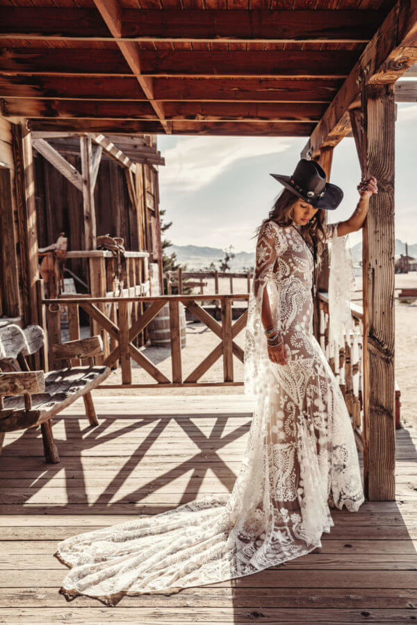 romantic bohemian wedding dresses