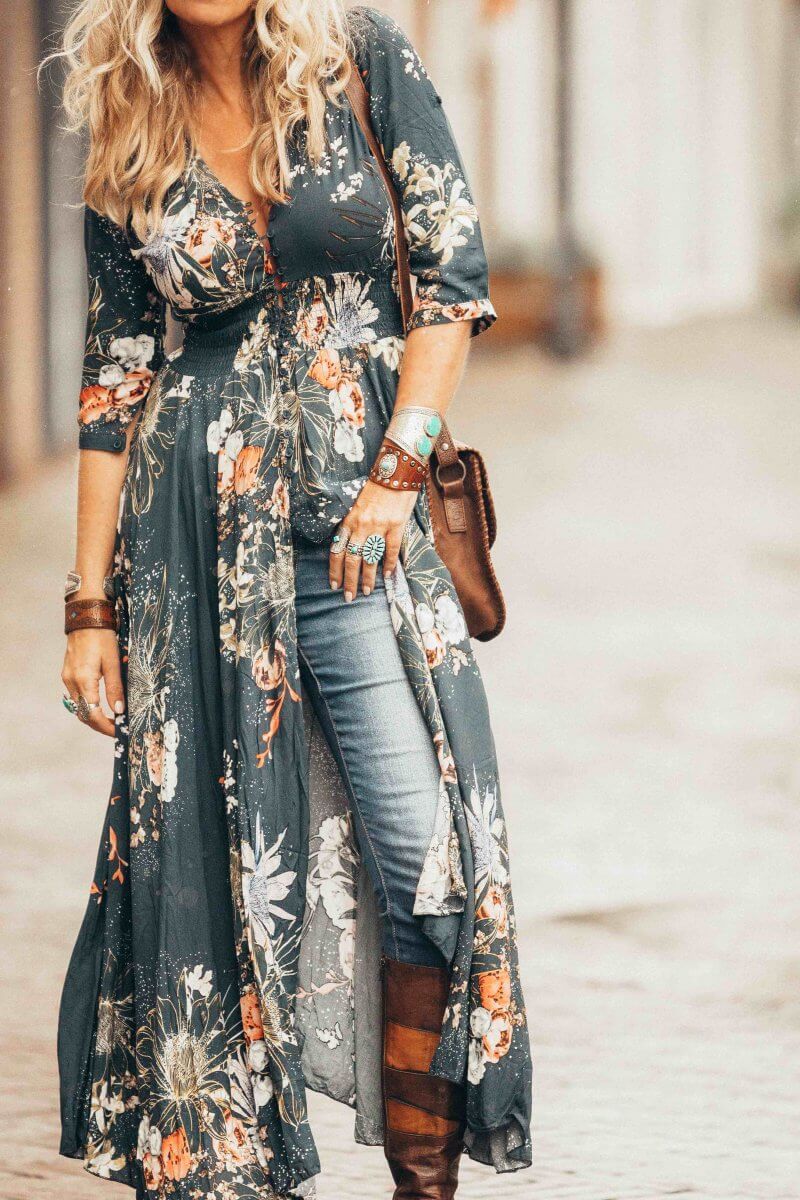 maxi dress boho style