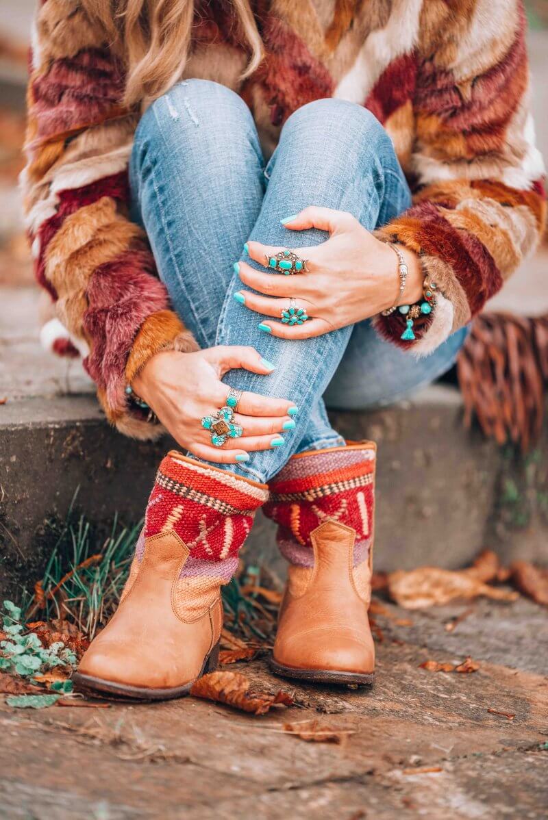 Bohemian booties sales