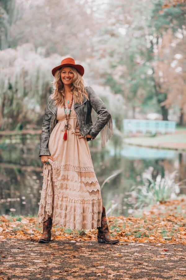 bohemian white maxi dress