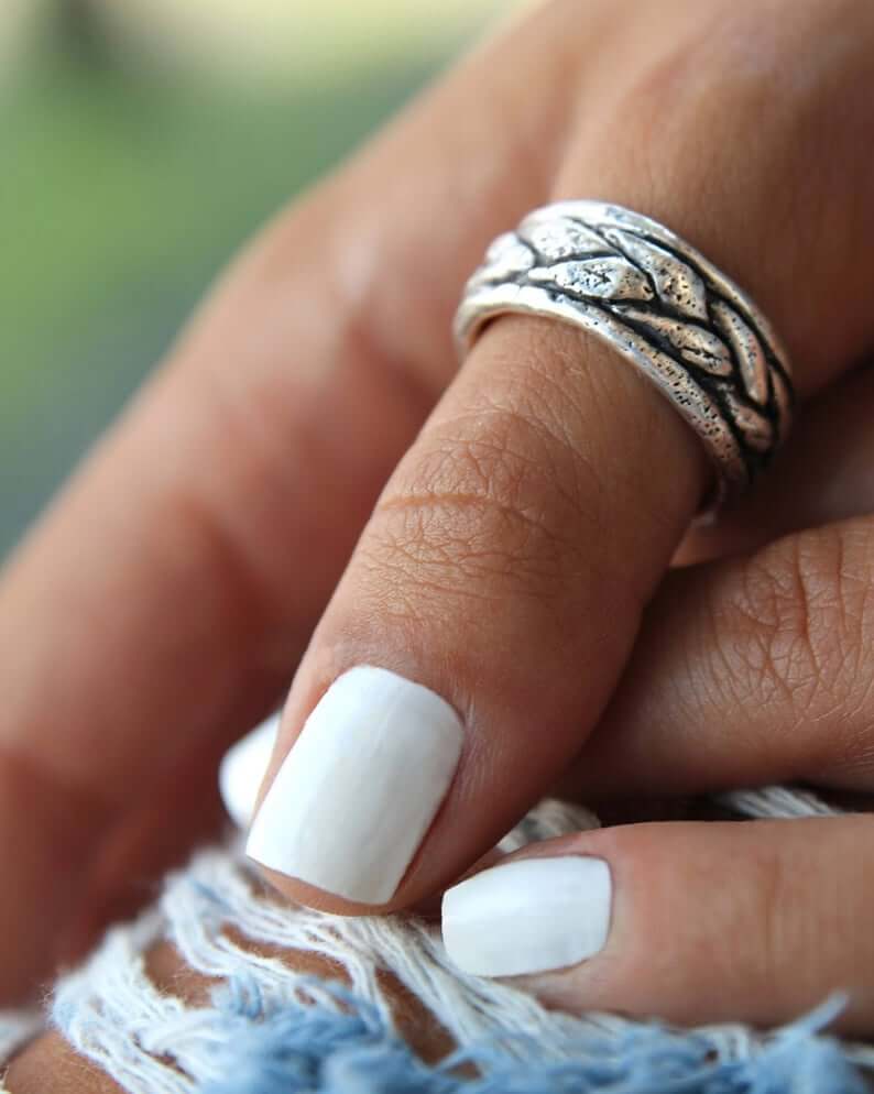 silver ring bohemian jewelry