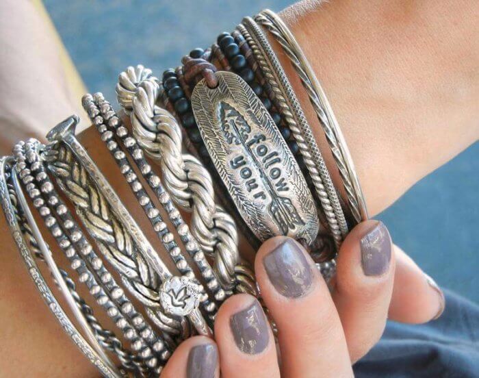 silver boho jewelry