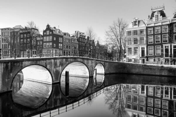Empty streets in Amsterdam