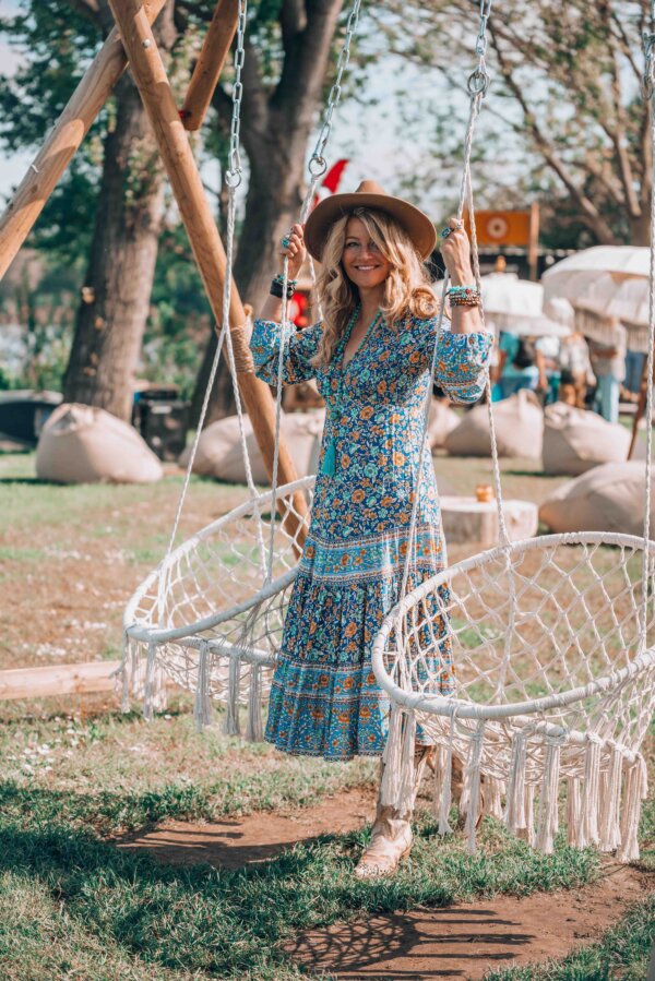 perfect boho maxi dress in blue