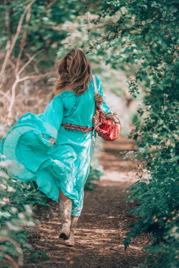 Turquoise bohemian look 